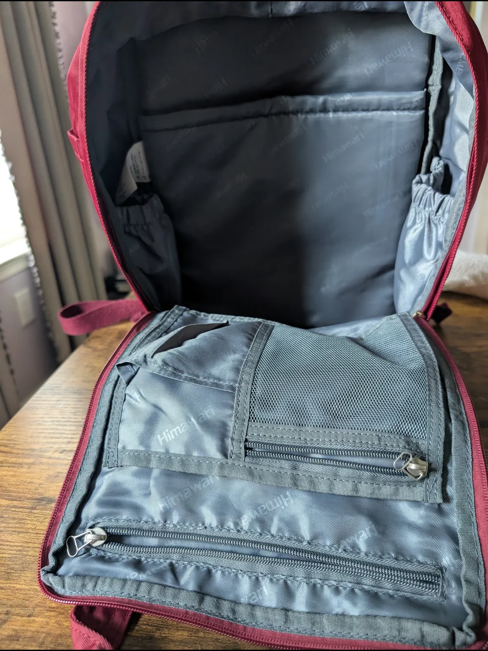 Himawari Burgundy Backpack - Casual Daypack